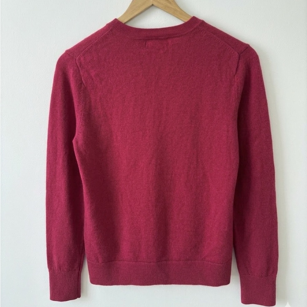 Banana Republic 100% Fine Merino Wool Crewneck Sweater Raspberry Pink Size SP - Picture 6 of 6